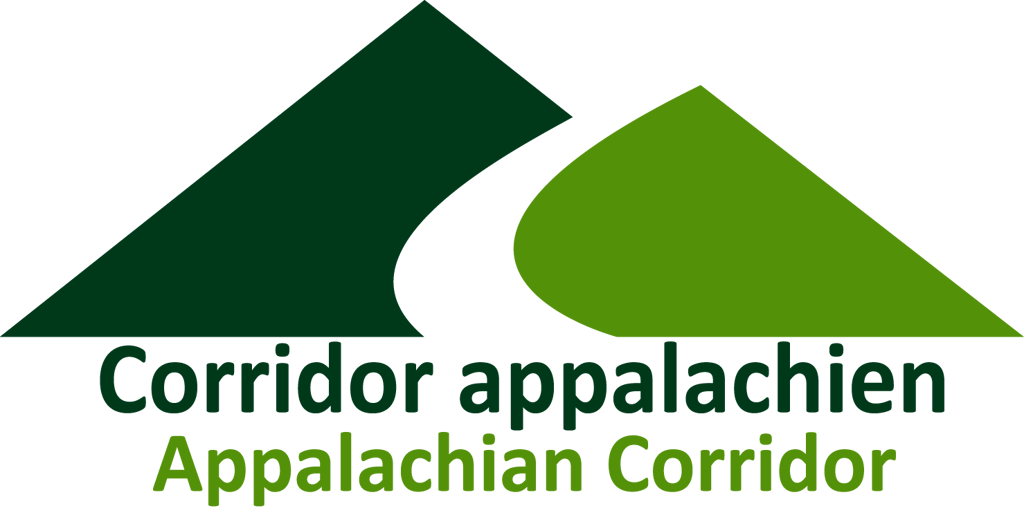 The Appalachian Corridor logo features two green stylized mountain shapes.