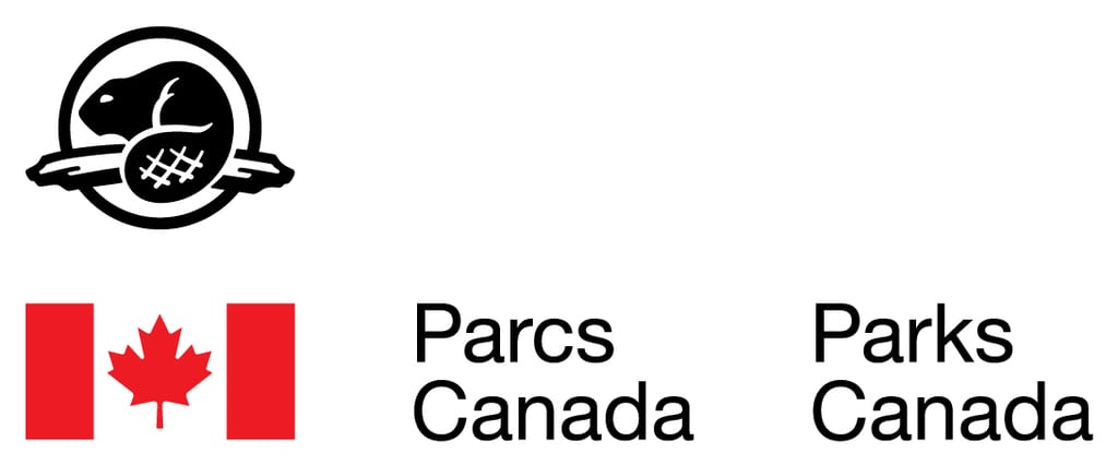 The Parks Canada logo featuring a stylized beaver and the Canadian flag.
