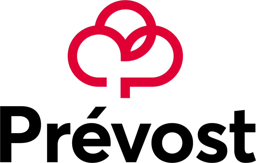 A red stylized logo on a black background.