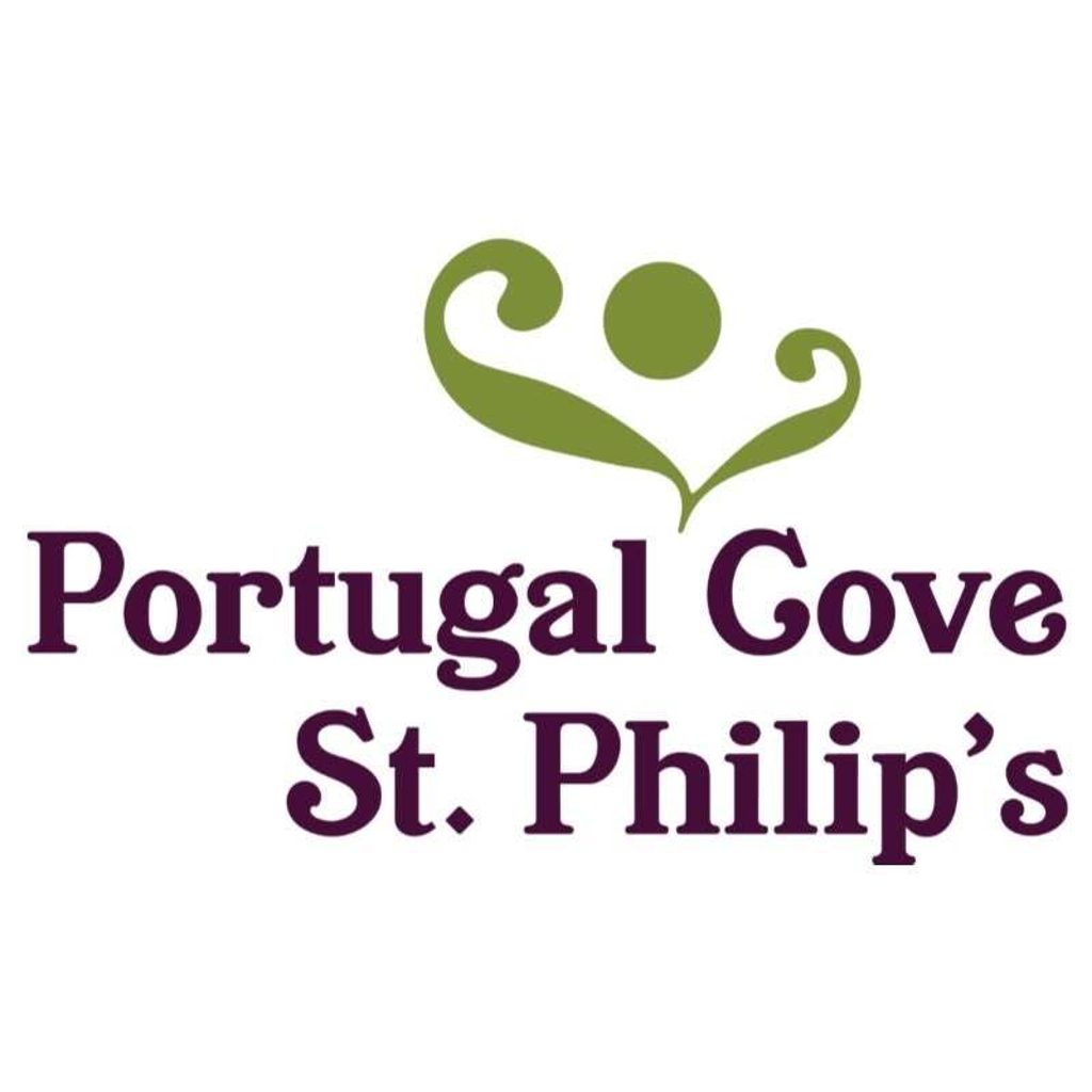 Un logo avec des formes stylisées vertes et le texte 'Portugal Gove St. Philip's'.
