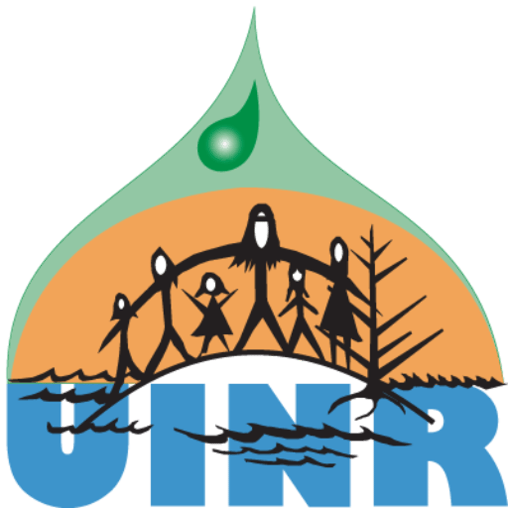 A logo featuring stylized human figures, a tree, and water with the letters UINR.
