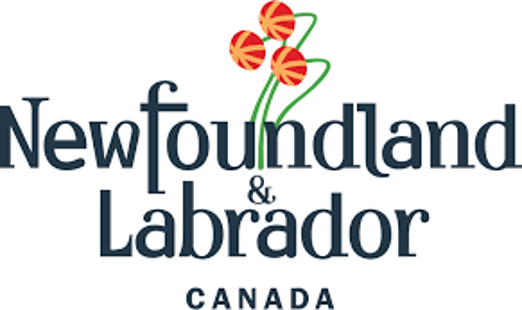 Le logo de Terre-Neuve-et-Labrador, Canada, présentant des baies rouges stylisées sur des tiges vertes.
