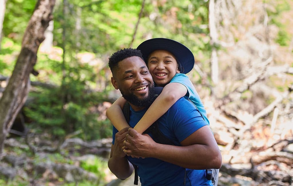 Family at Alfred Kelly Nature Reserve, QC.