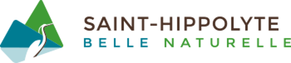 A logo for Saint-Hippolyte Belle Naturelle featuring stylized mountains and a bird silhouette.