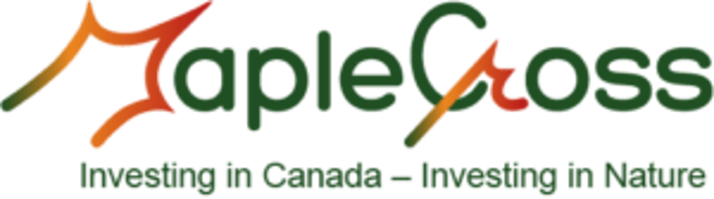 The Maple Cross logo with the tagline 'Investing In Canada – Investing In Nature' on a black background.