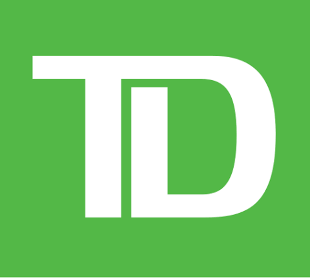The white letters TD on a green background.