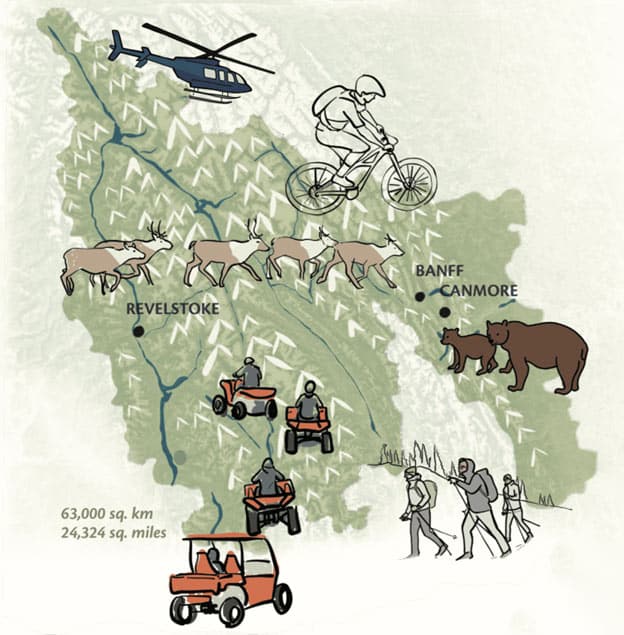 The study area covers western Alberta and eastern British Columbia. (Graphic: Loosen Studio)